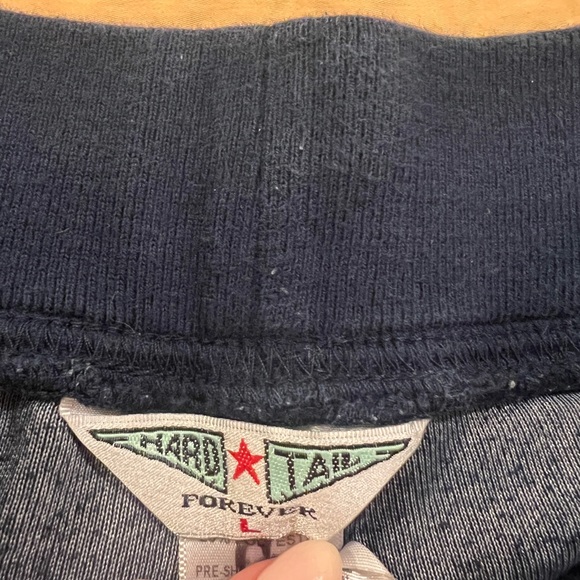 Hard tail low rise navy terry cloth shorts. - Picture 2 of 3